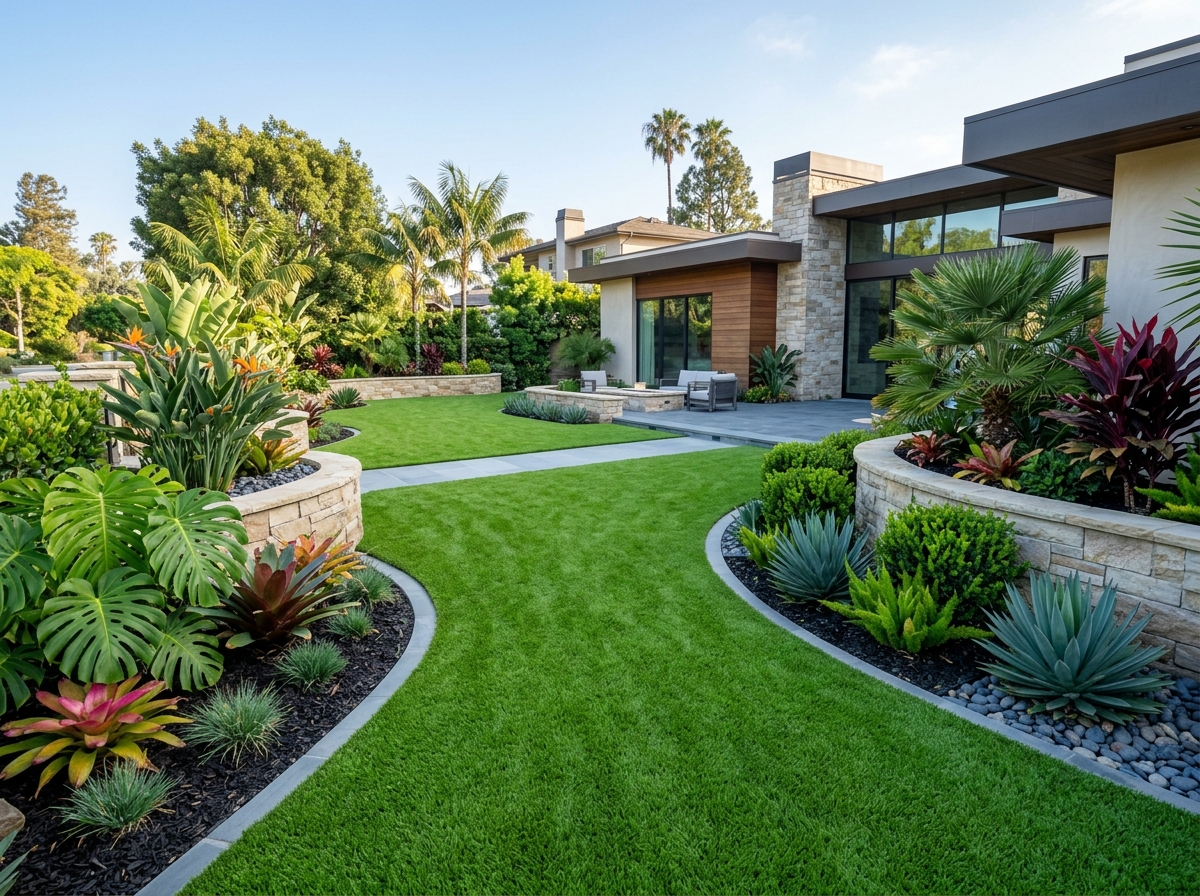 Lush Manicured Green Lawn